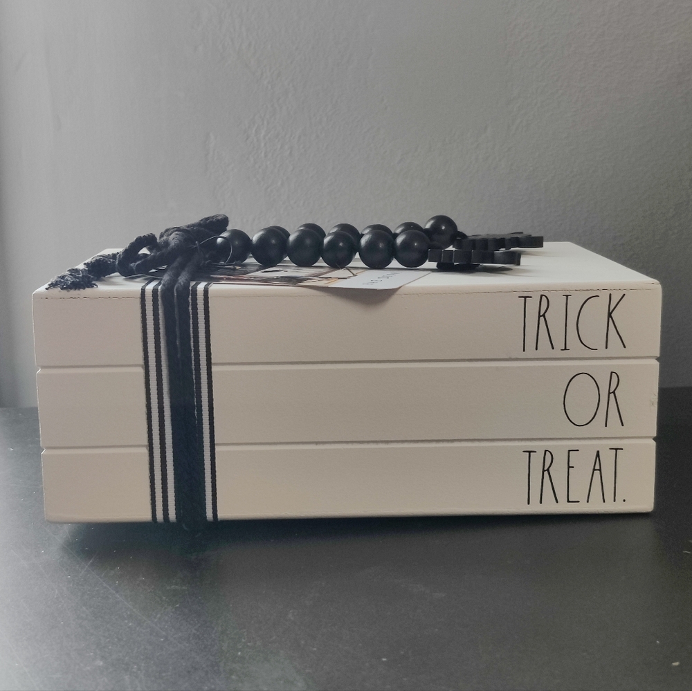 Rae Dunn book stack - Trick or Treat